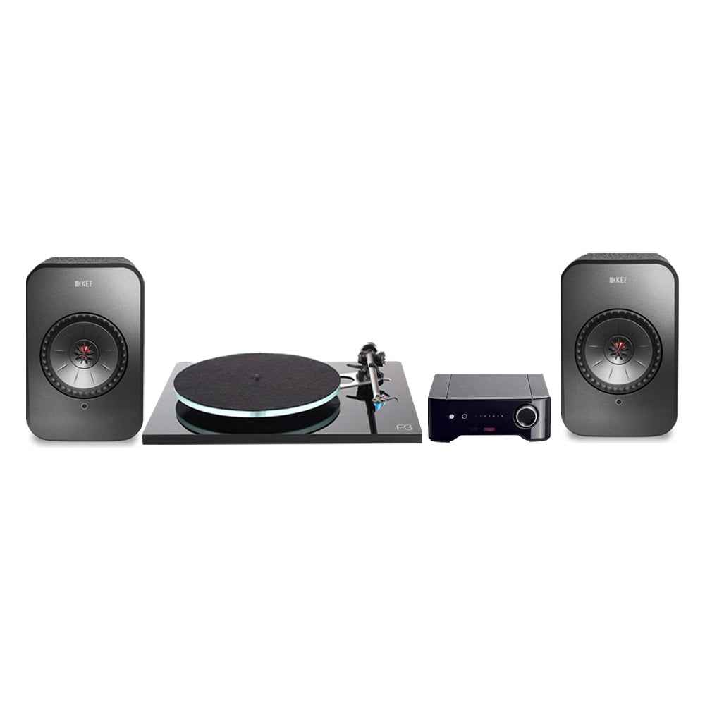 Rega Planar 3 Turntable + Marantz 7005 Amplifier + LS50 Speakers