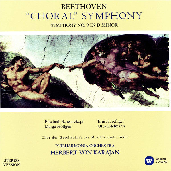 Beethoven Elisabeth Schwarzkopf, Marga Höffgen, Ernst Haefliger, Otto Edelmann, Chorus Of The Gesellschaft Der Musikfreunde, Vienna*, Philharmonia Orchestra, Herbert von Karajan – "Choral Symphony" (Symphony No. 9 In D Minor) (Arrives in 4 days)