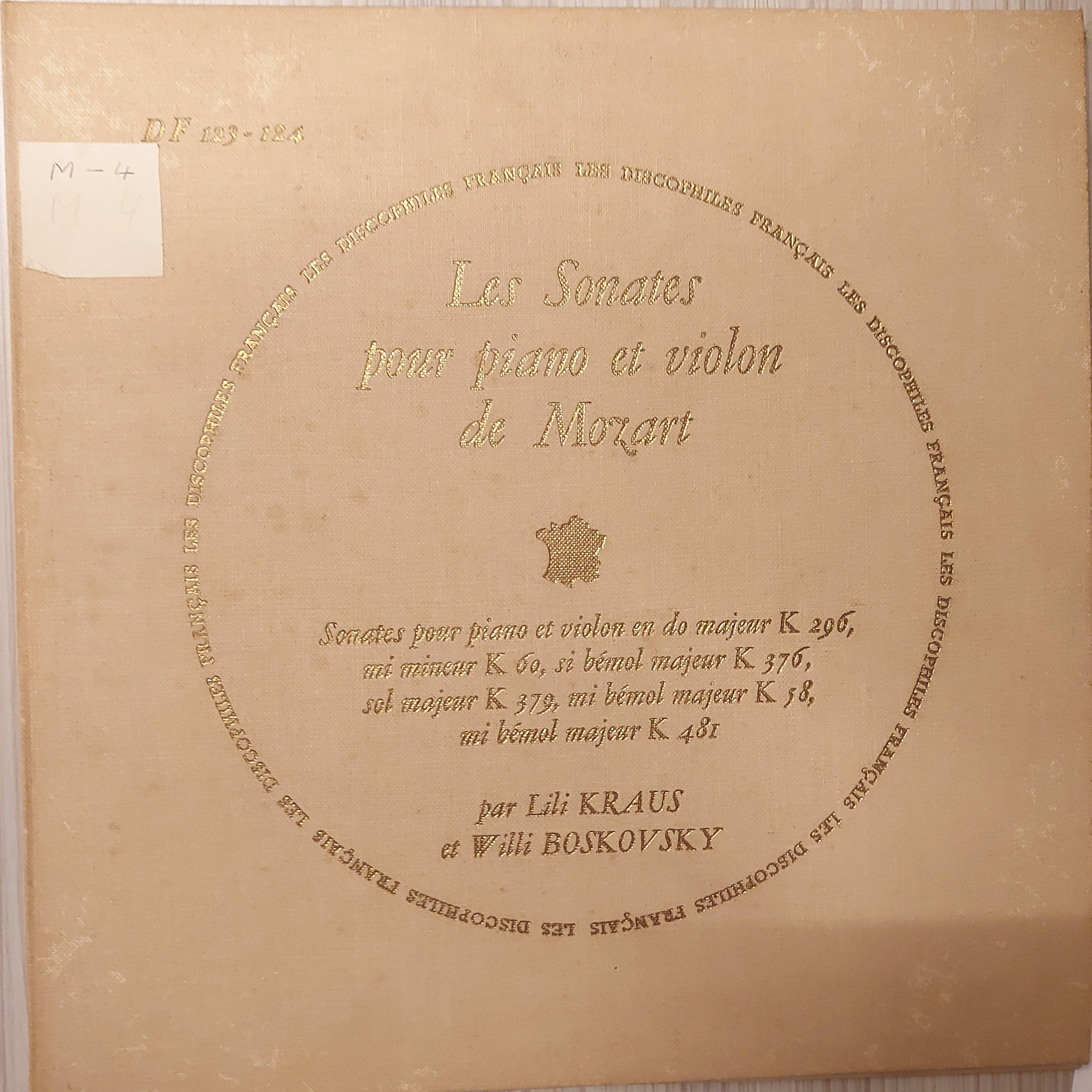 Lili Kraus, Willi Boskovsky – Les Sonates Pour Piano Et Violon De Mozart (Used Vinyl - VG)