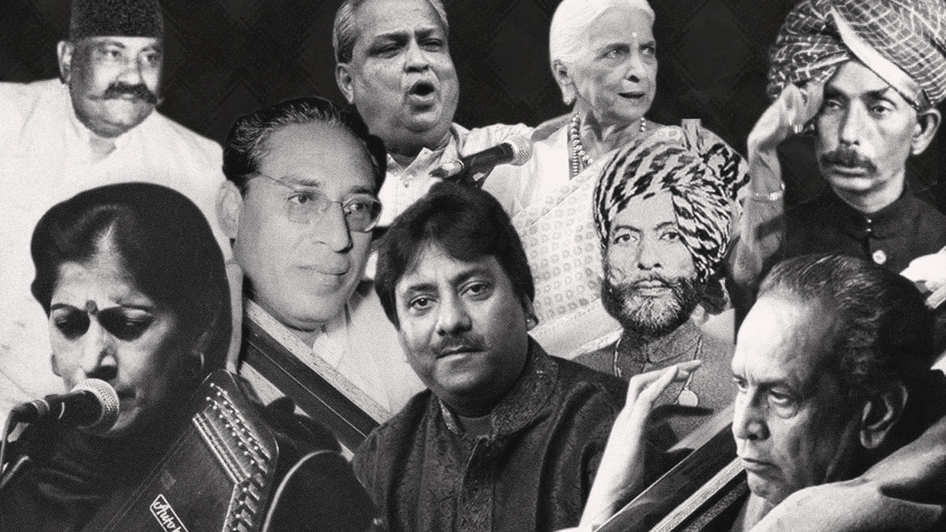 Collage of Hindustani Classical Musicians