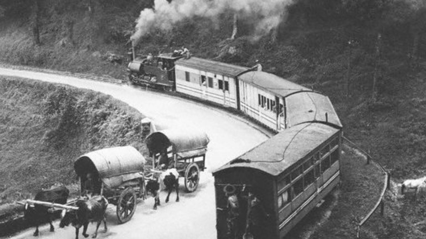 vintage photo of train