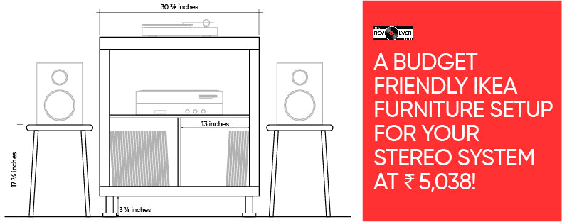 Budget Friendly IKEA Furniture Setup for Home Stereo System