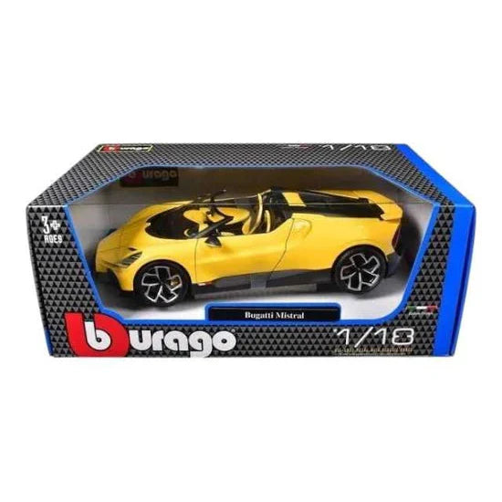 Bburago - 1 : 18 Diecast Scale Model -  Official Licensed Product - Bugatti Mistral