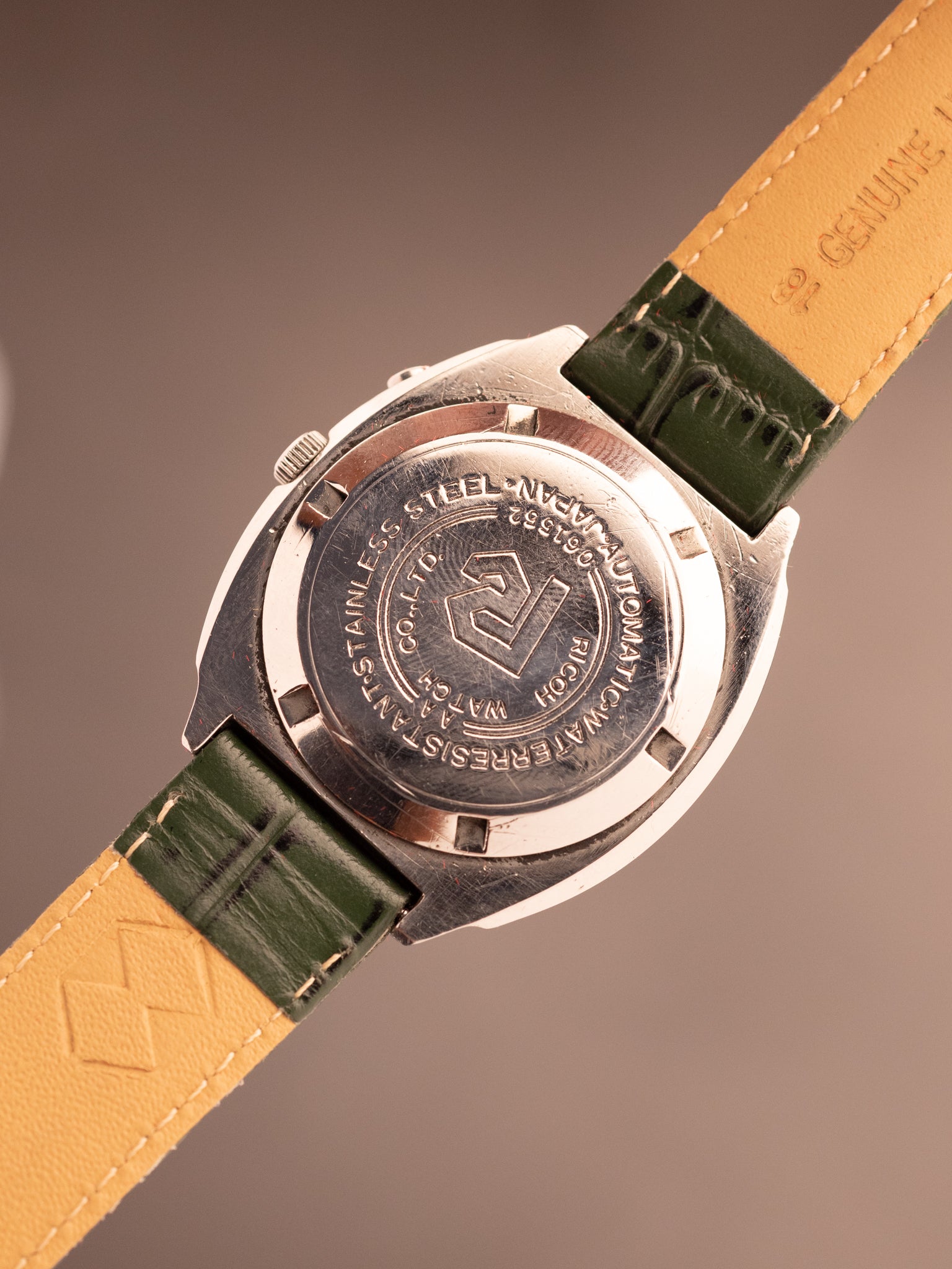 Ricoh Crystal Cusion Green Gold Symmetrical Dial (Ref. 061552) (37mm; Automatic) Rare