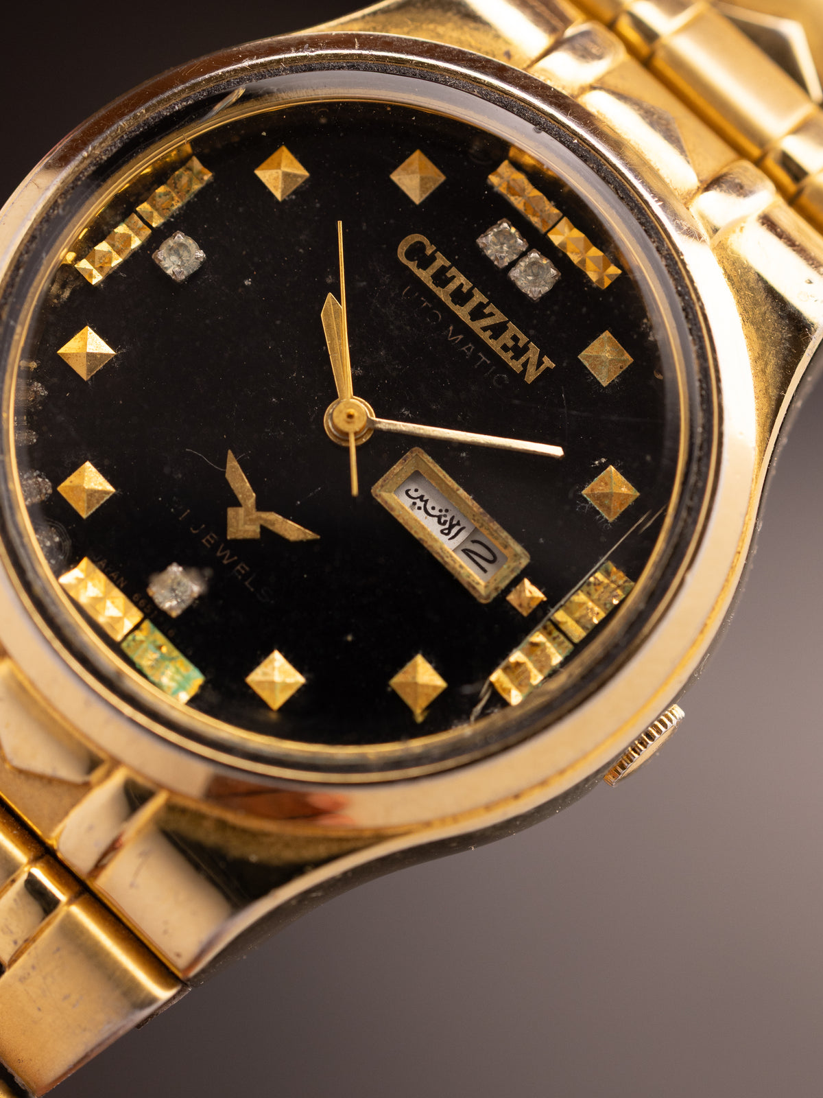 Citizen Golden Eagle Gold 090461 (Ref. 4-R16166 RC) (32mm; Automatic) (Rare)