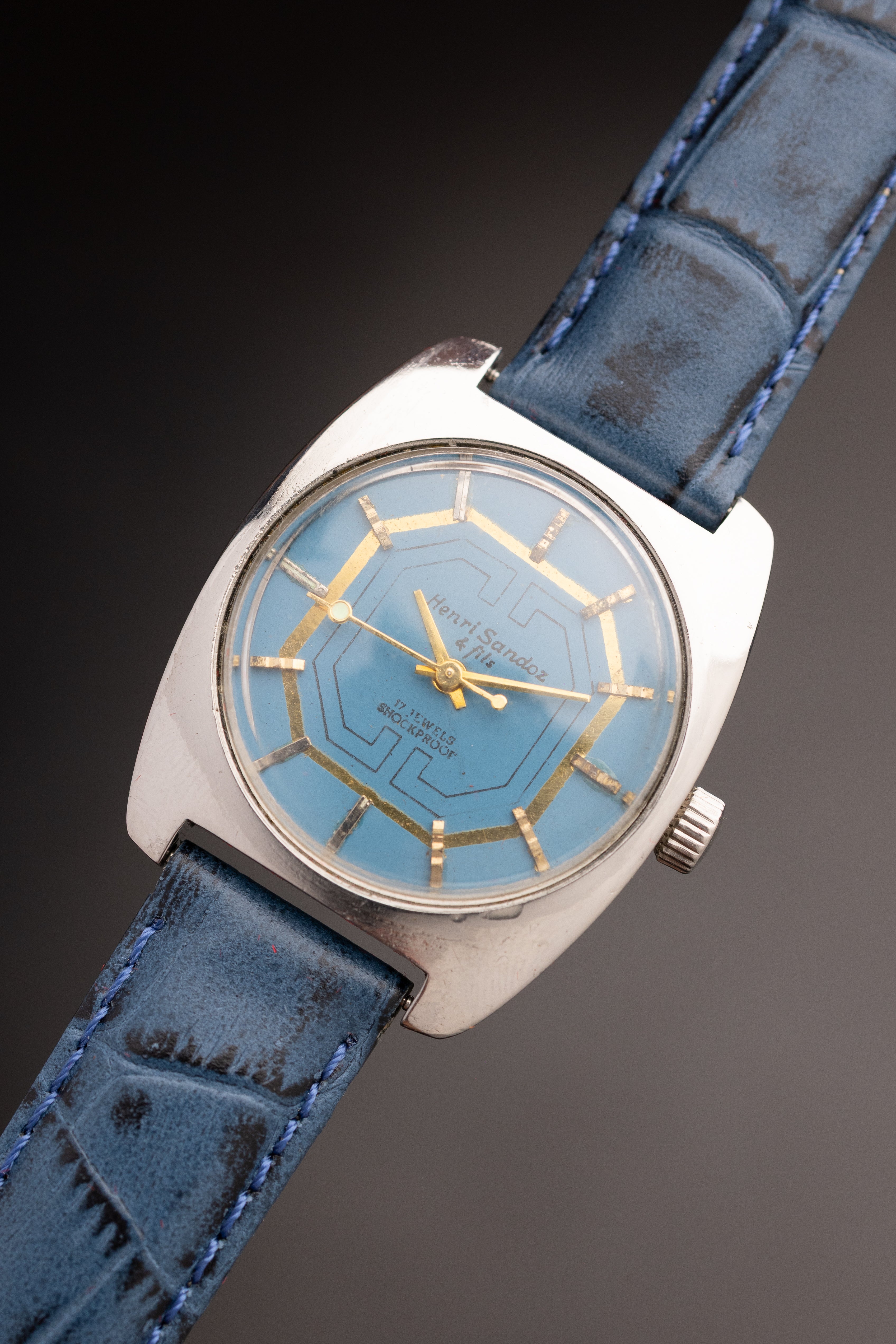 Henri Sandoz & Fils Blue (Ref. 1761Y-88) (32mm; Manual) (Rare)