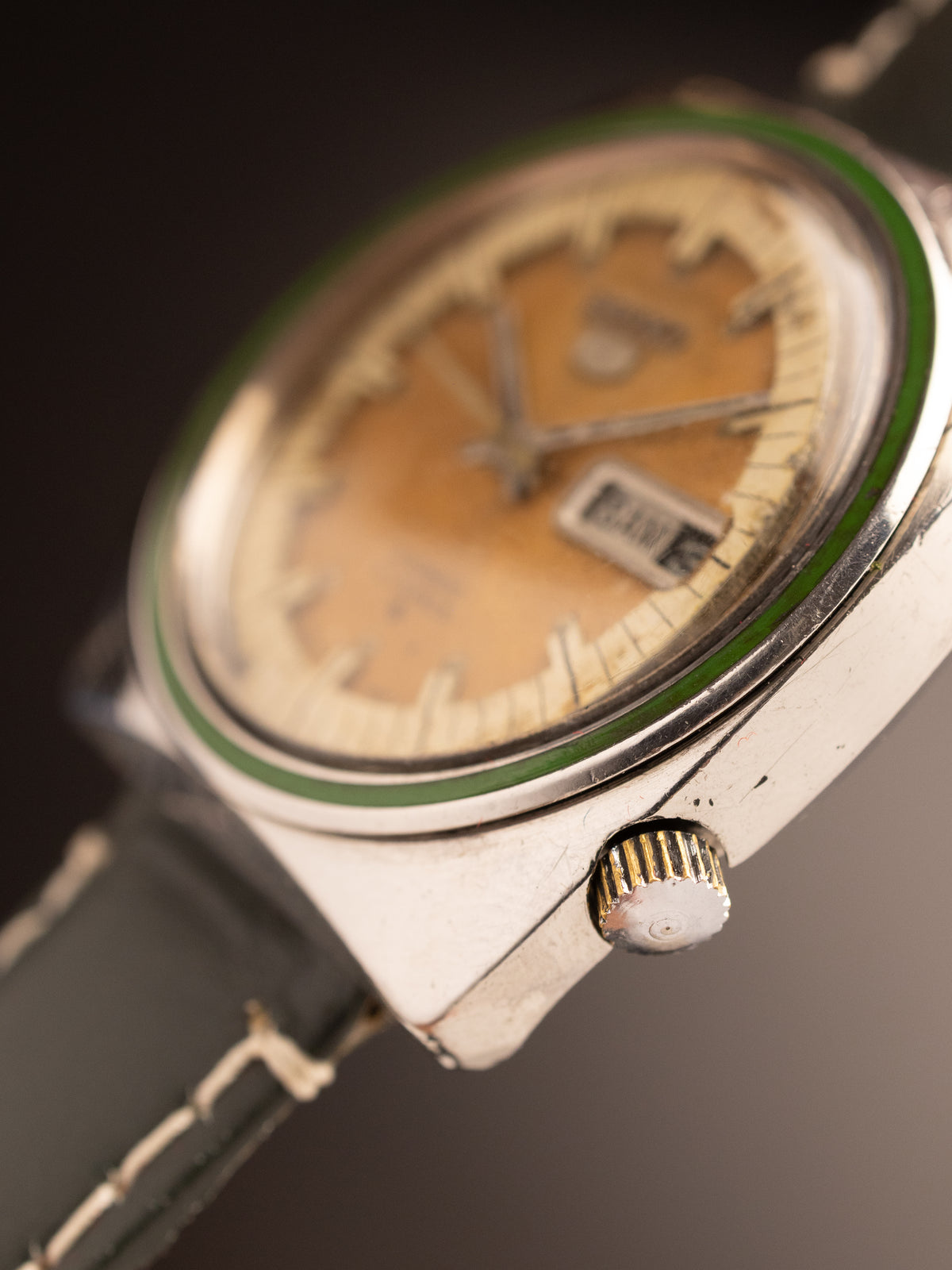 Seiko 5 Sports Green Bezel 283858 (Ref. 6119-8490) (38mm; Automatic) (Rare)