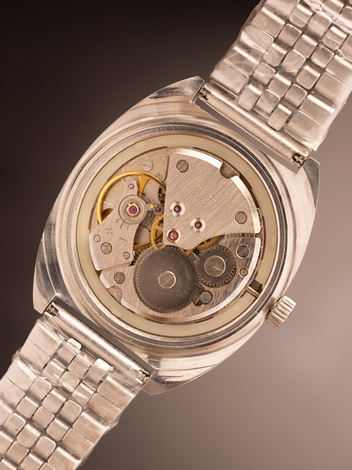 HMT Ashok White Dial Red Seconds Hand NOS ( 0398 )