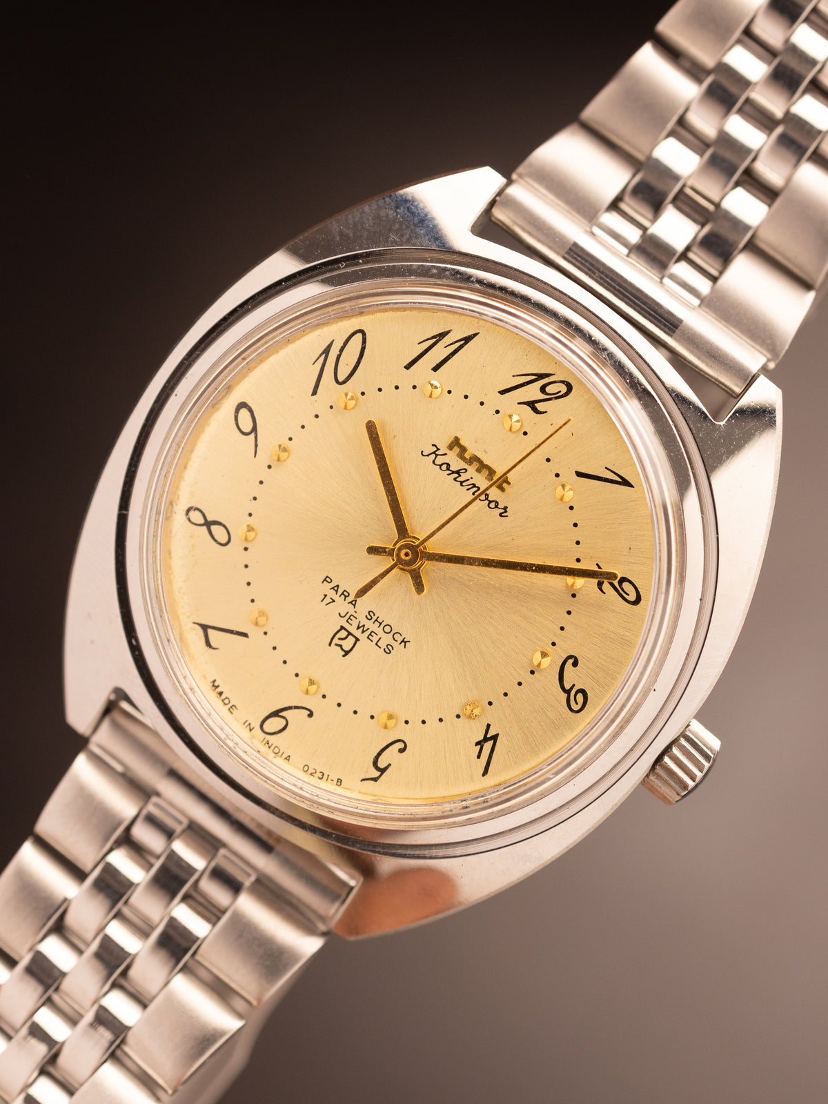 HMT Kohinoor Drunken Dial GOLD ( 503013 )