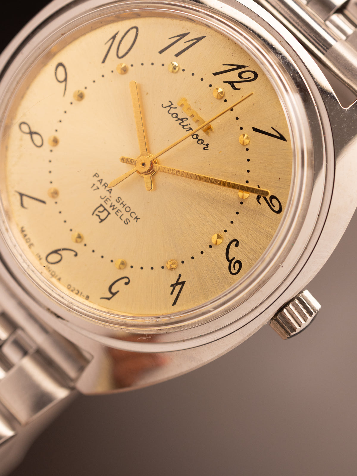 HMT Kohinoor Drunken Dial GOLD ( 503013 )