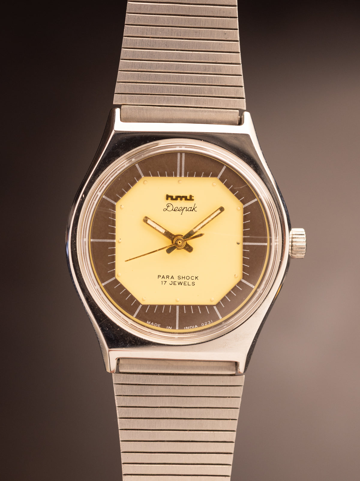 HMT Deepak NOS Yellow Brown Dial ( 417030 )