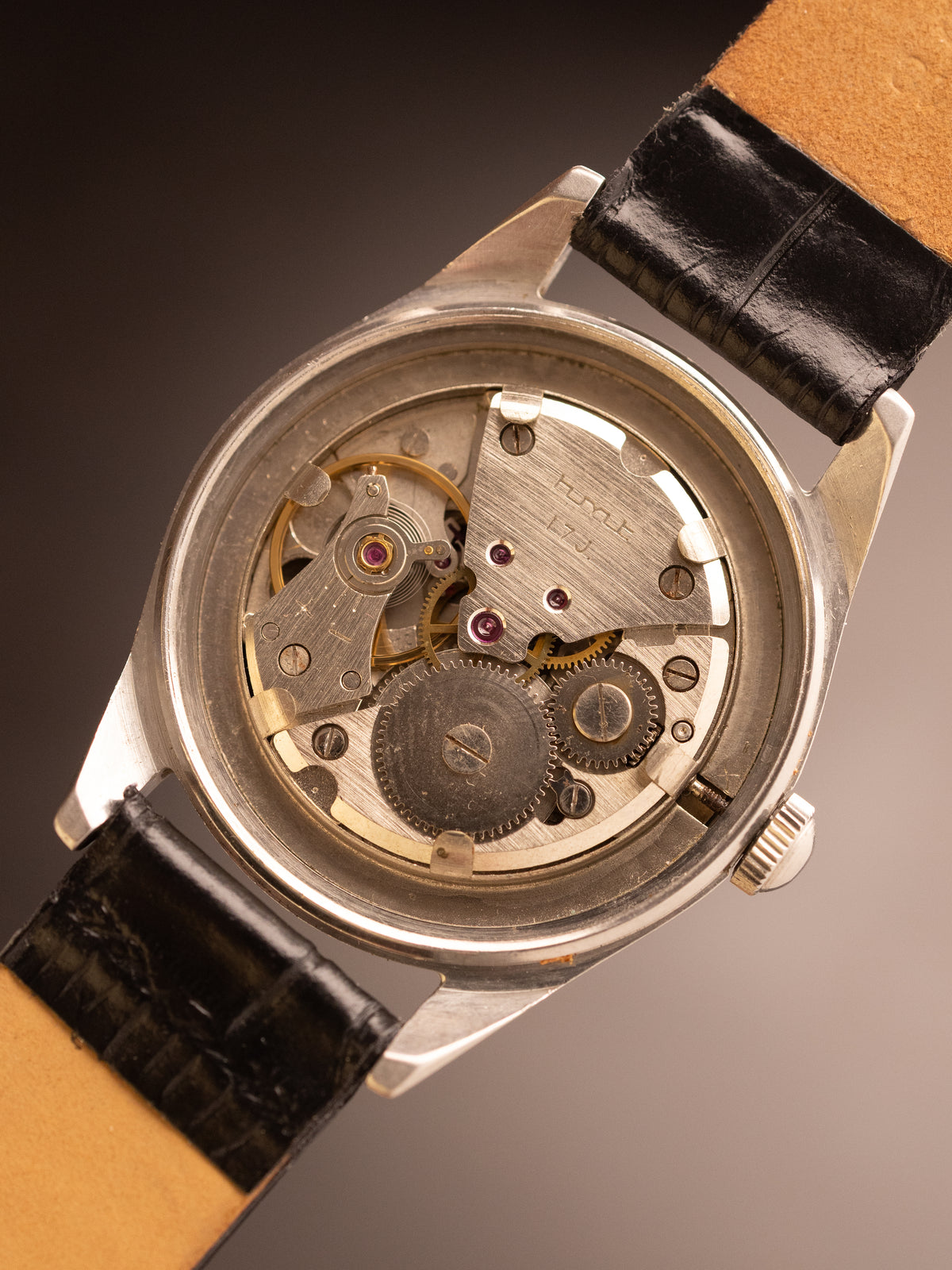 HMT Jawan Black Strap Dotted Dial 0214033 ( W10/6645-000035 GC-30606 ) Mint