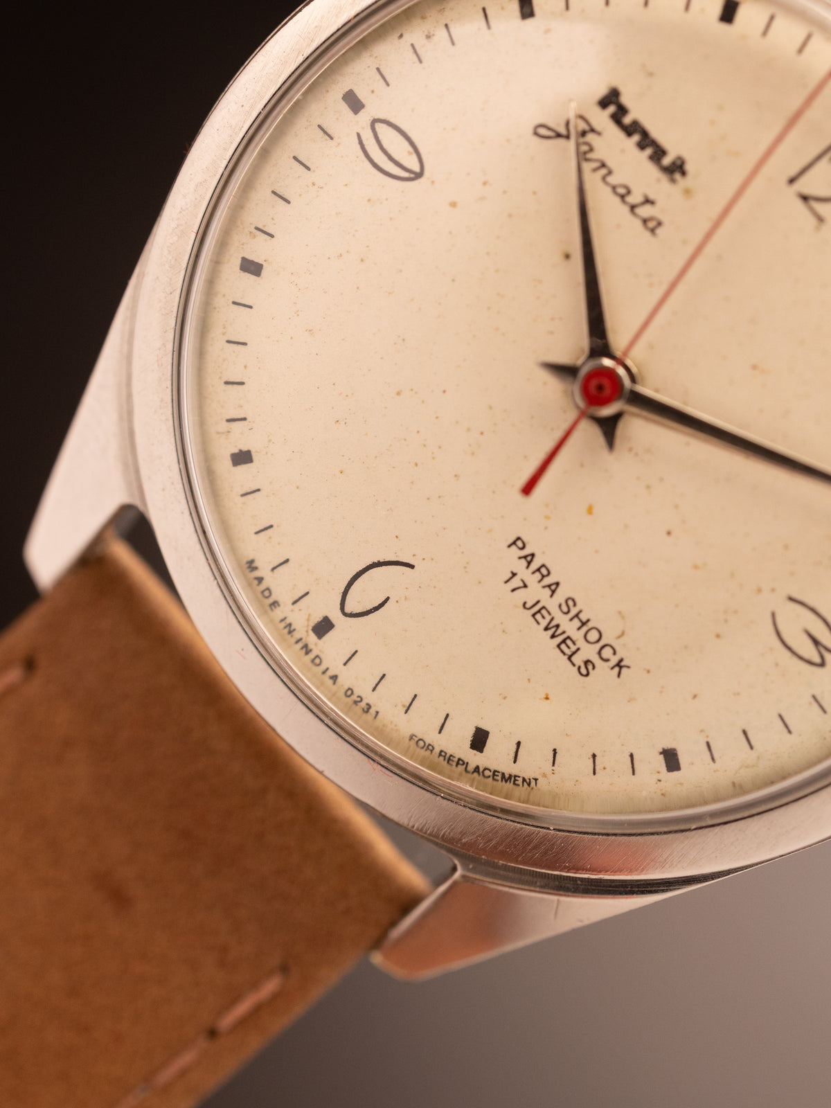 HMT Janata Art Deco Brown Strap ( 140178 )