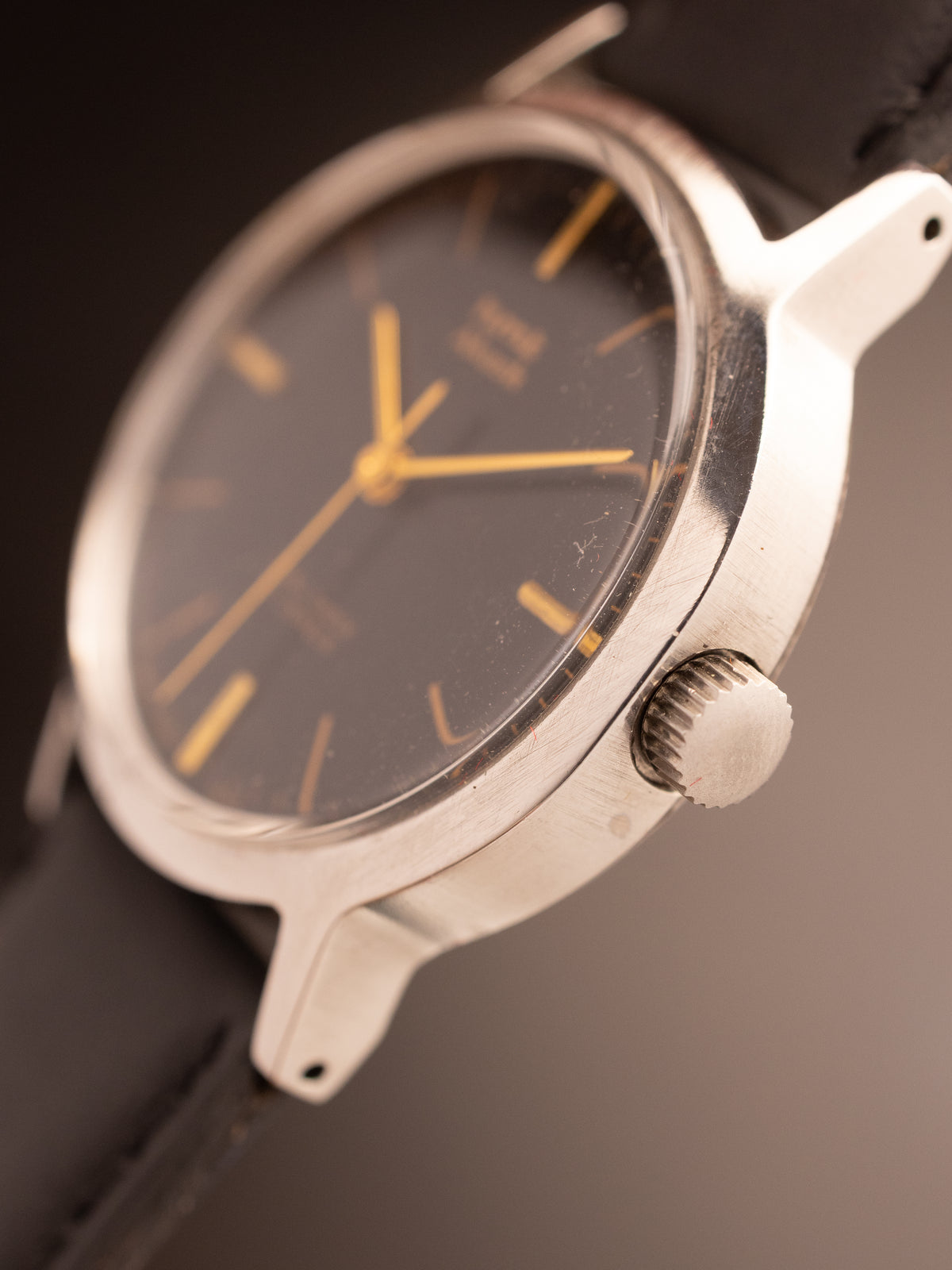HMT Akash Black Dial Black Strap ( 417002 )
