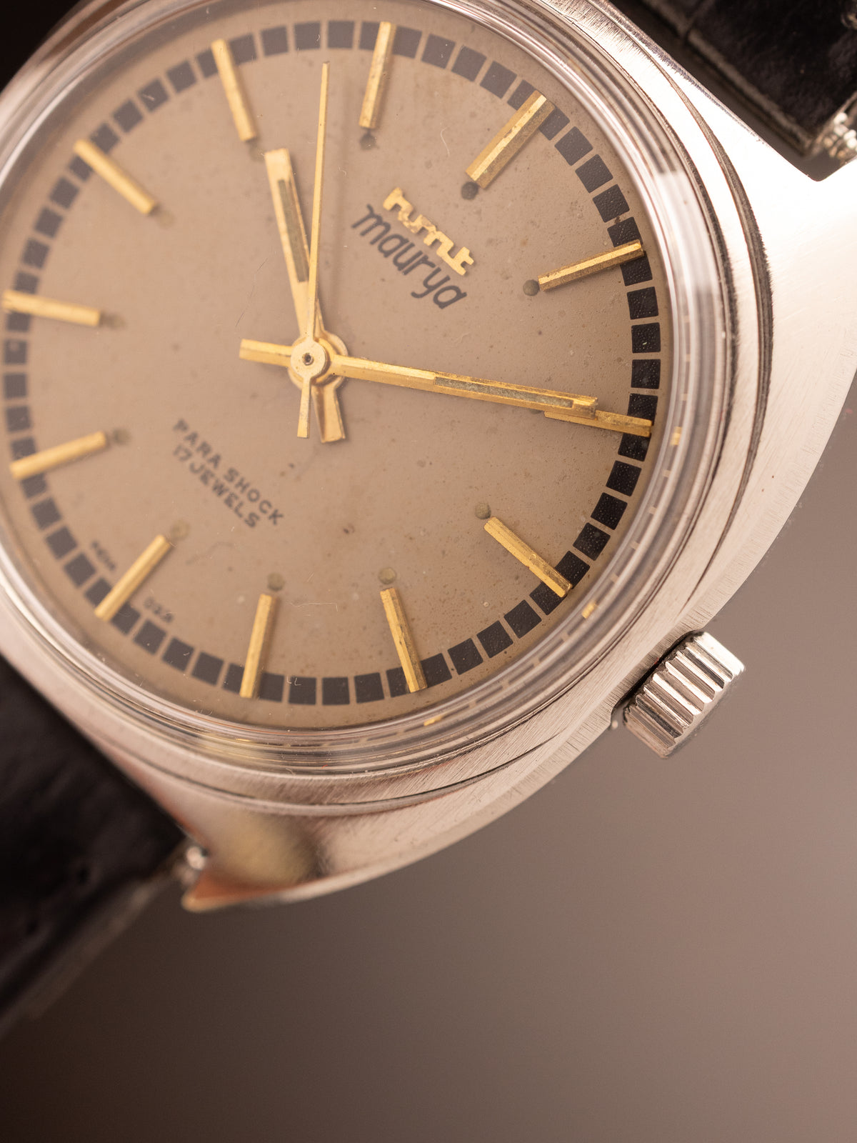 HMT Maruya Black Gold Dial Rare Mint ( 130278 )