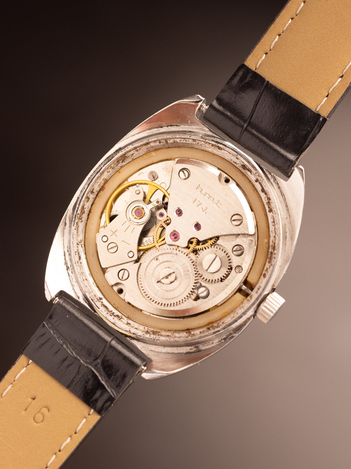 HMT Maruya Black Gold Dial Rare Mint ( 130278 )