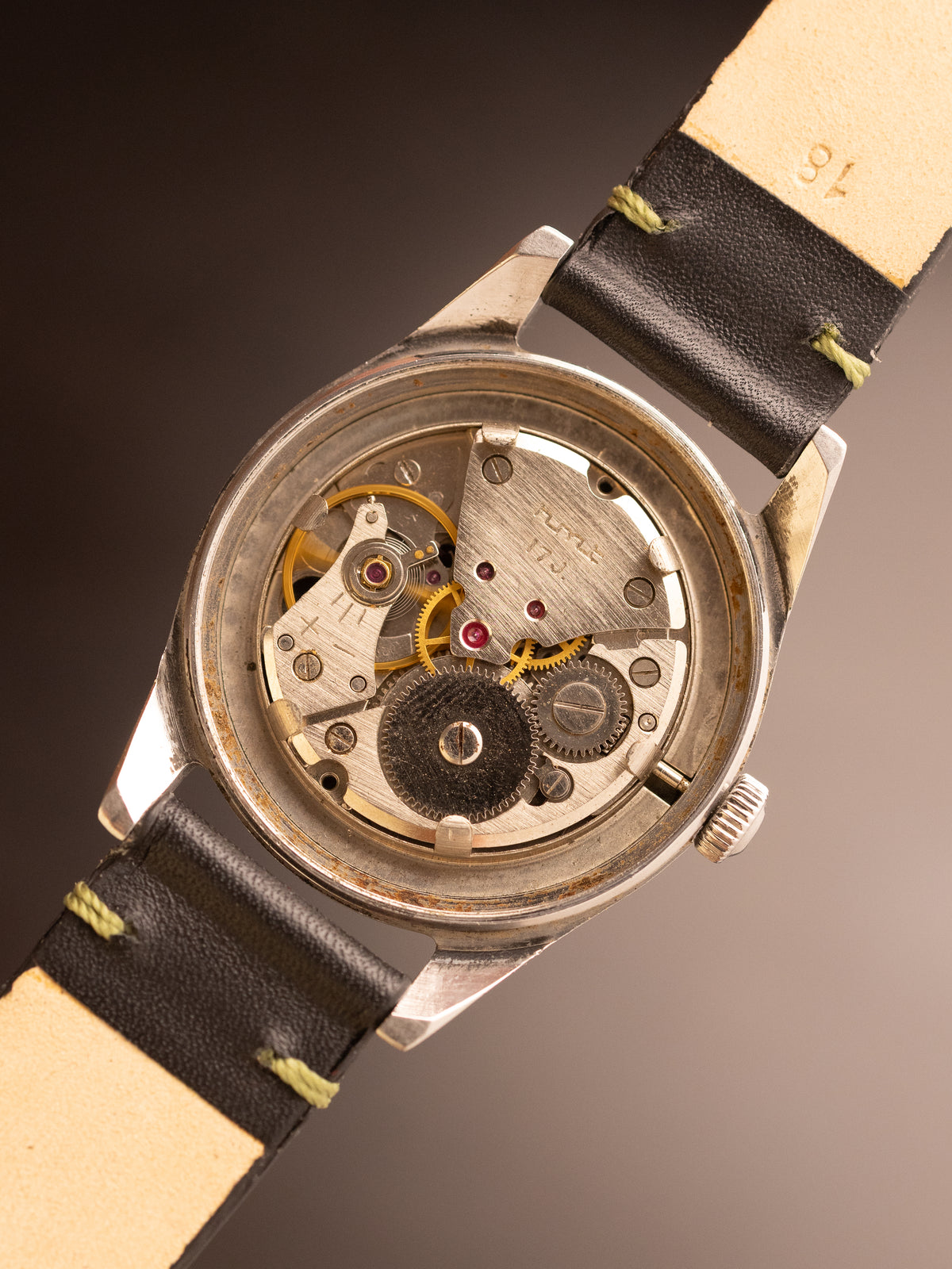 HMT Pilot Three Liner Black Strap ( 140179 )