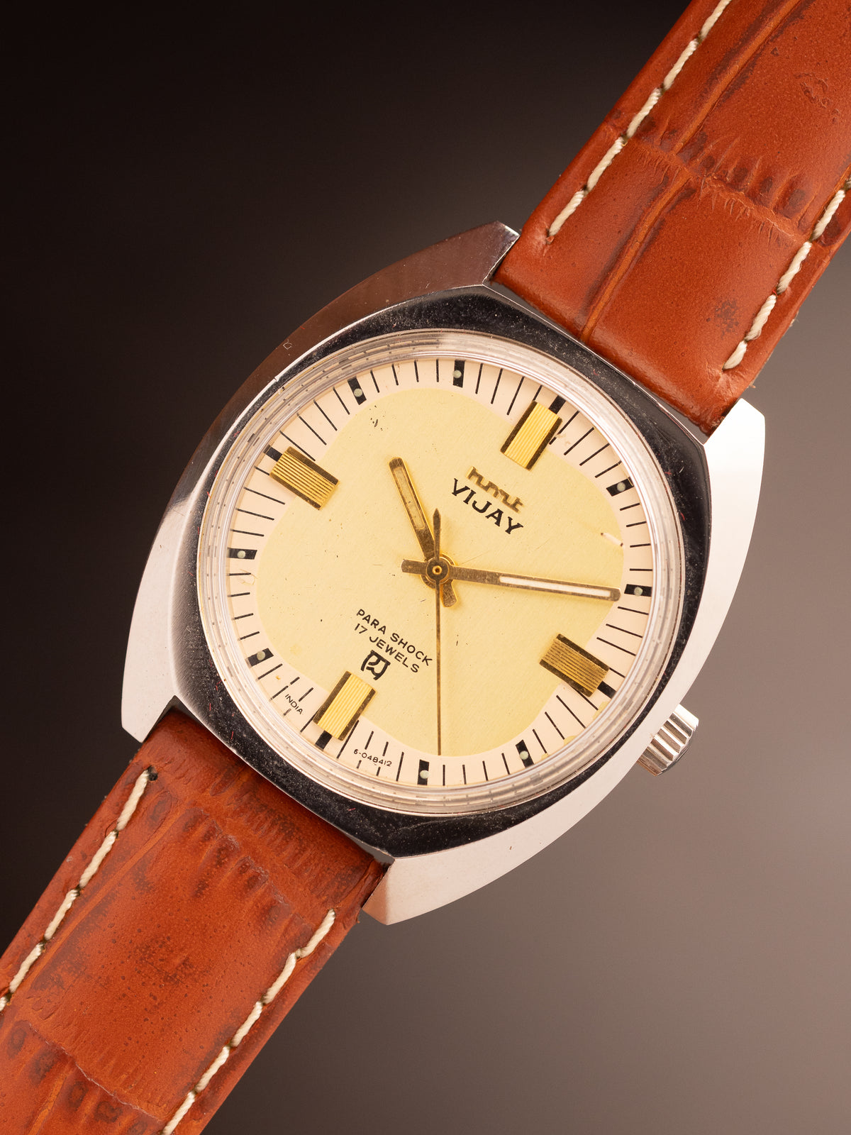 HMT Vijay Dual Tone Gold White Dial Super Mint ( 040696 )