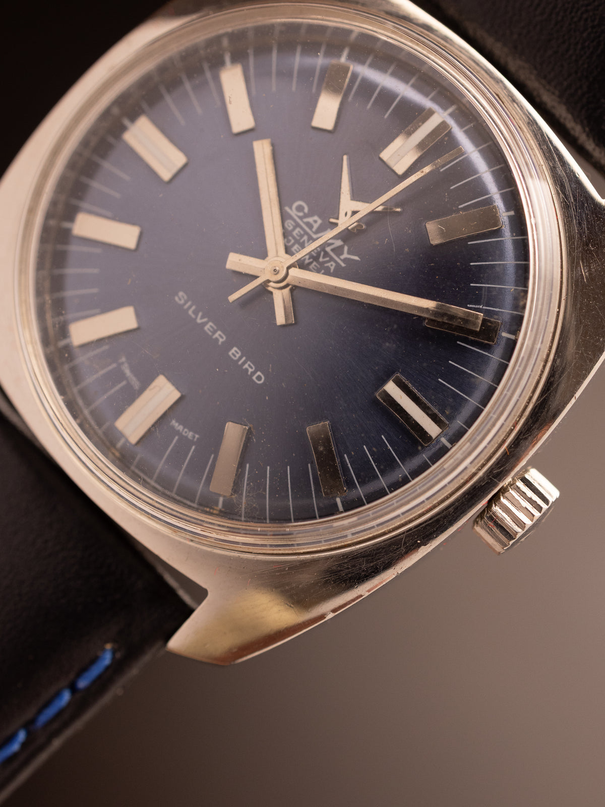 Camy Silver Bird Rare Blue Dial Super Mint ( 6322 )