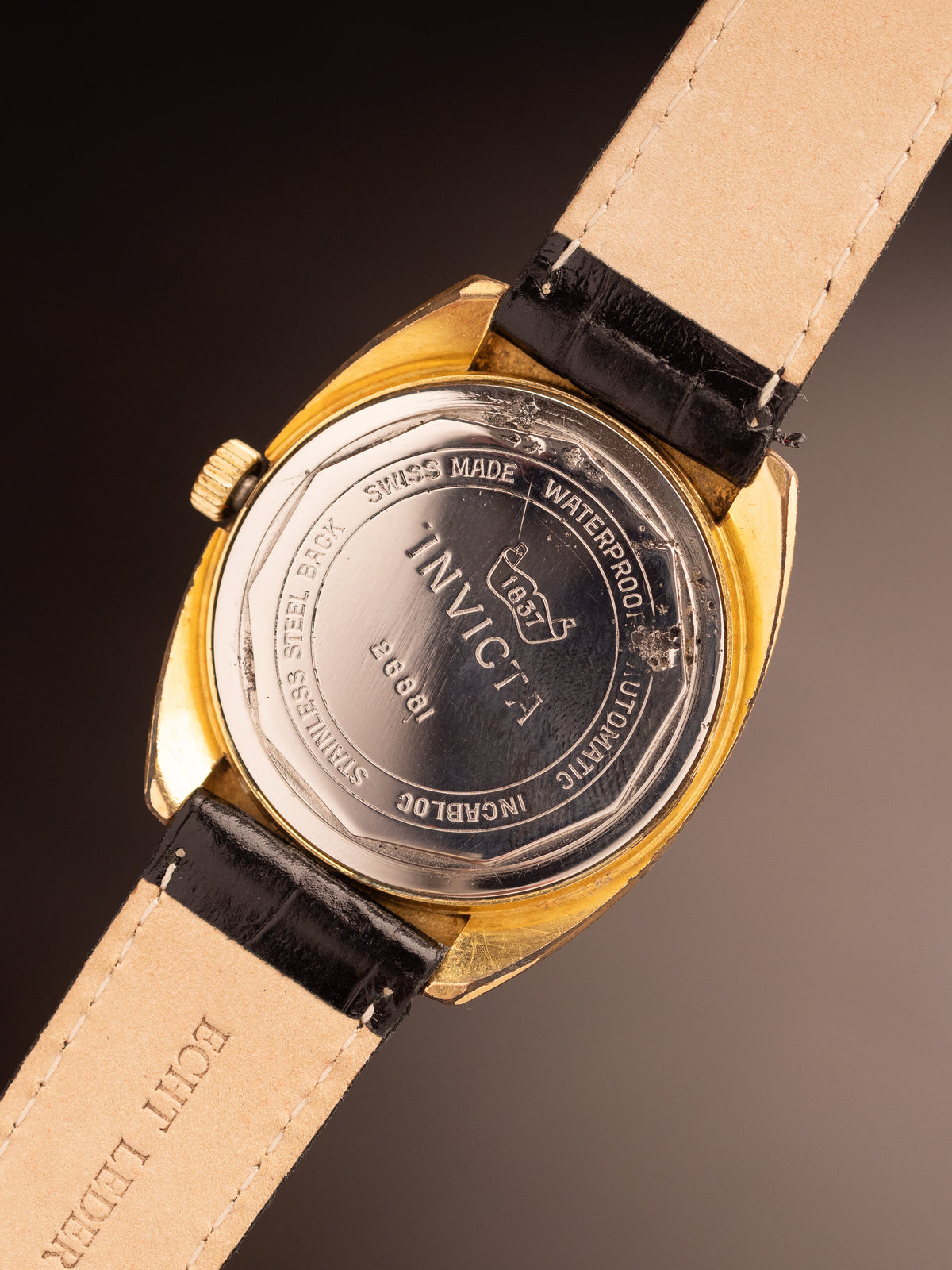 Invicta Automatic Day Date Gold Vintage Super Rare ( 26881 )
