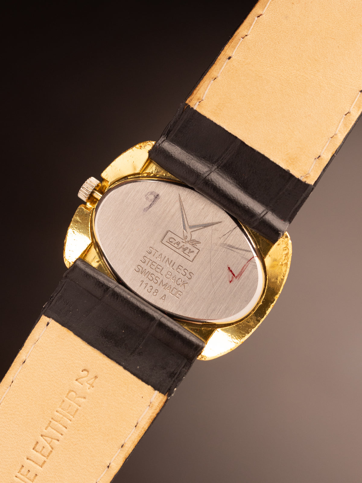 Camy Geneve 17 Jewels Cushion Case Gold ( 1138 A )
