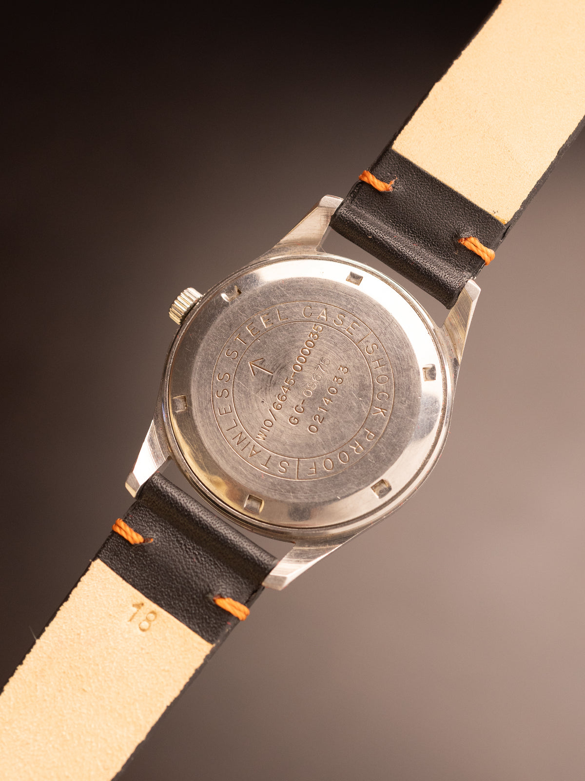 HMT Jawan Blac Strap Dotted Dial 0214033 ( W10/6645-000035 GC-08675 )
