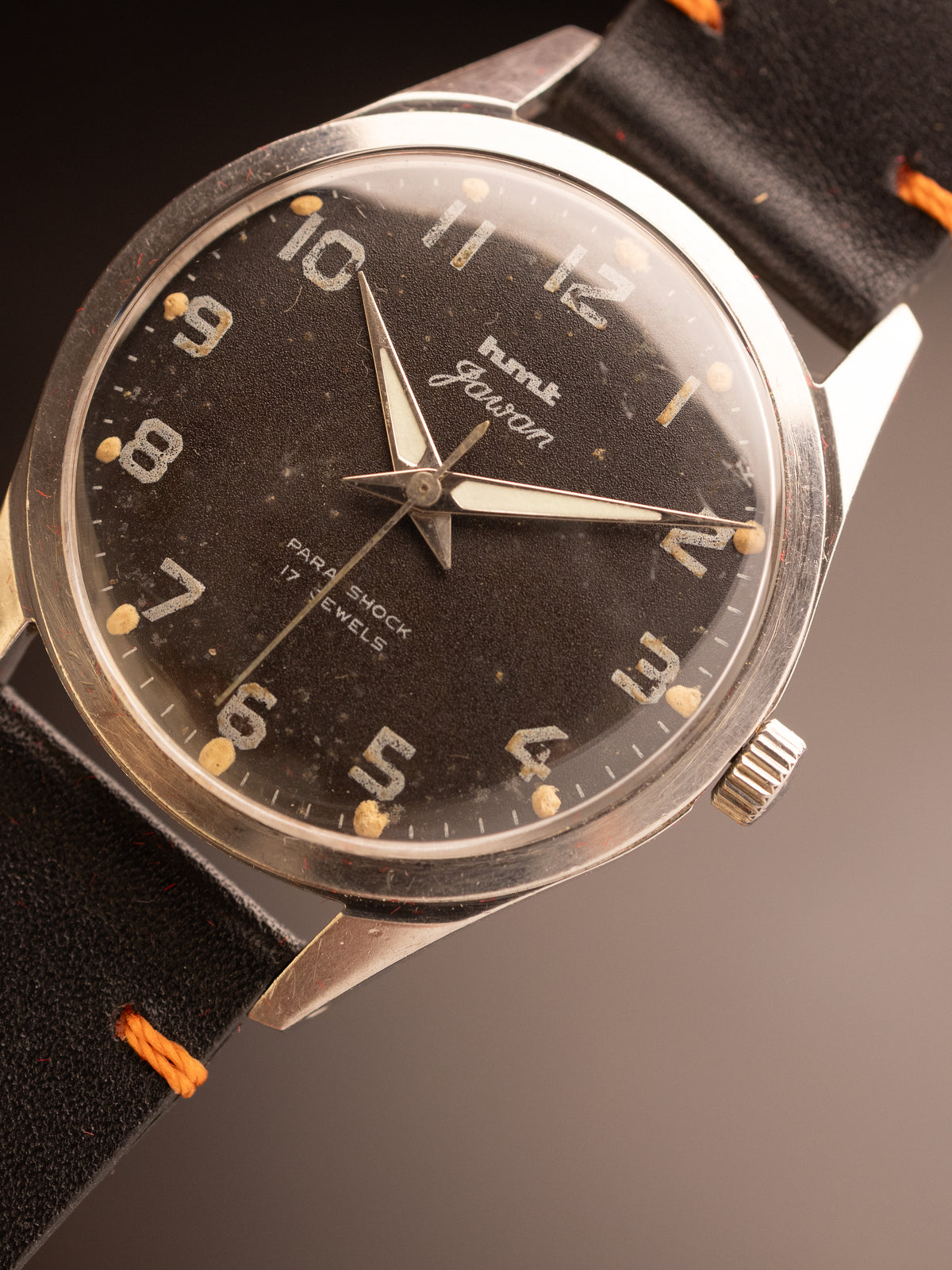 HMT Jawan Blac Strap Dotted Dial 0214033 ( W10/6645-000035 GC-08675 )