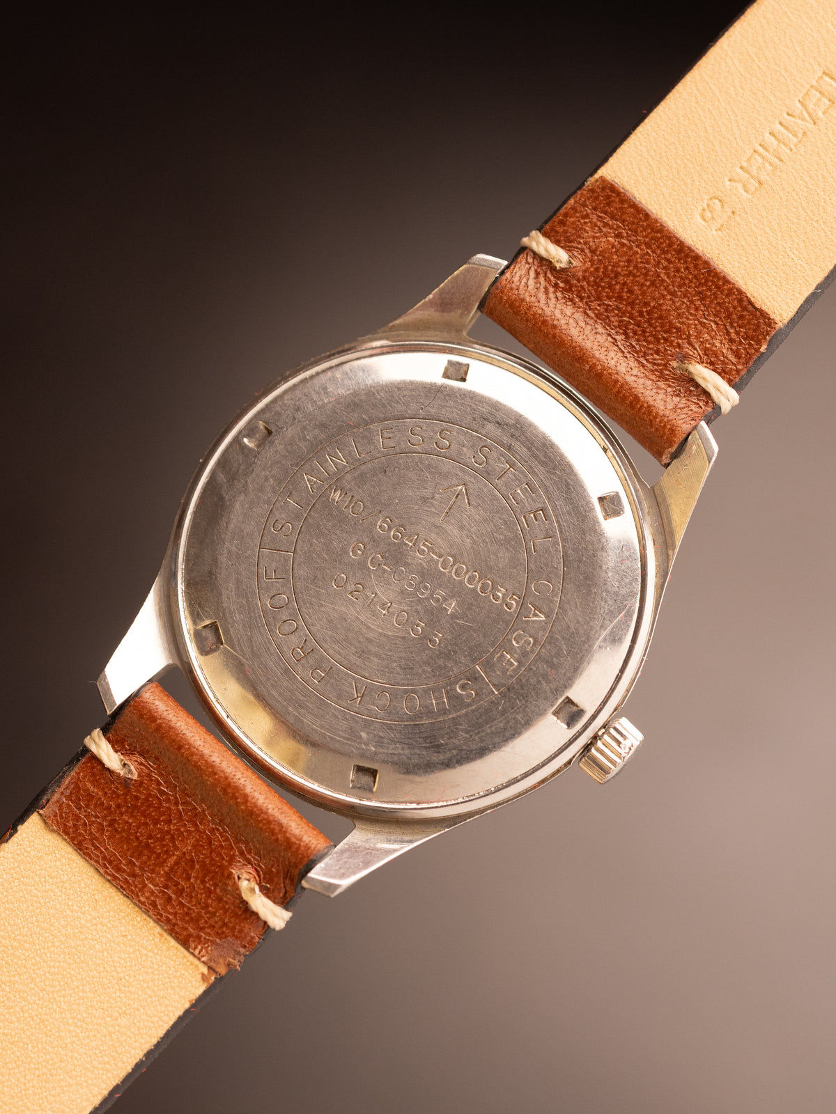 HMT Jawan Brown Strap Dotted Dial 0214033 ( W10/6645-000035 GC-08974 )