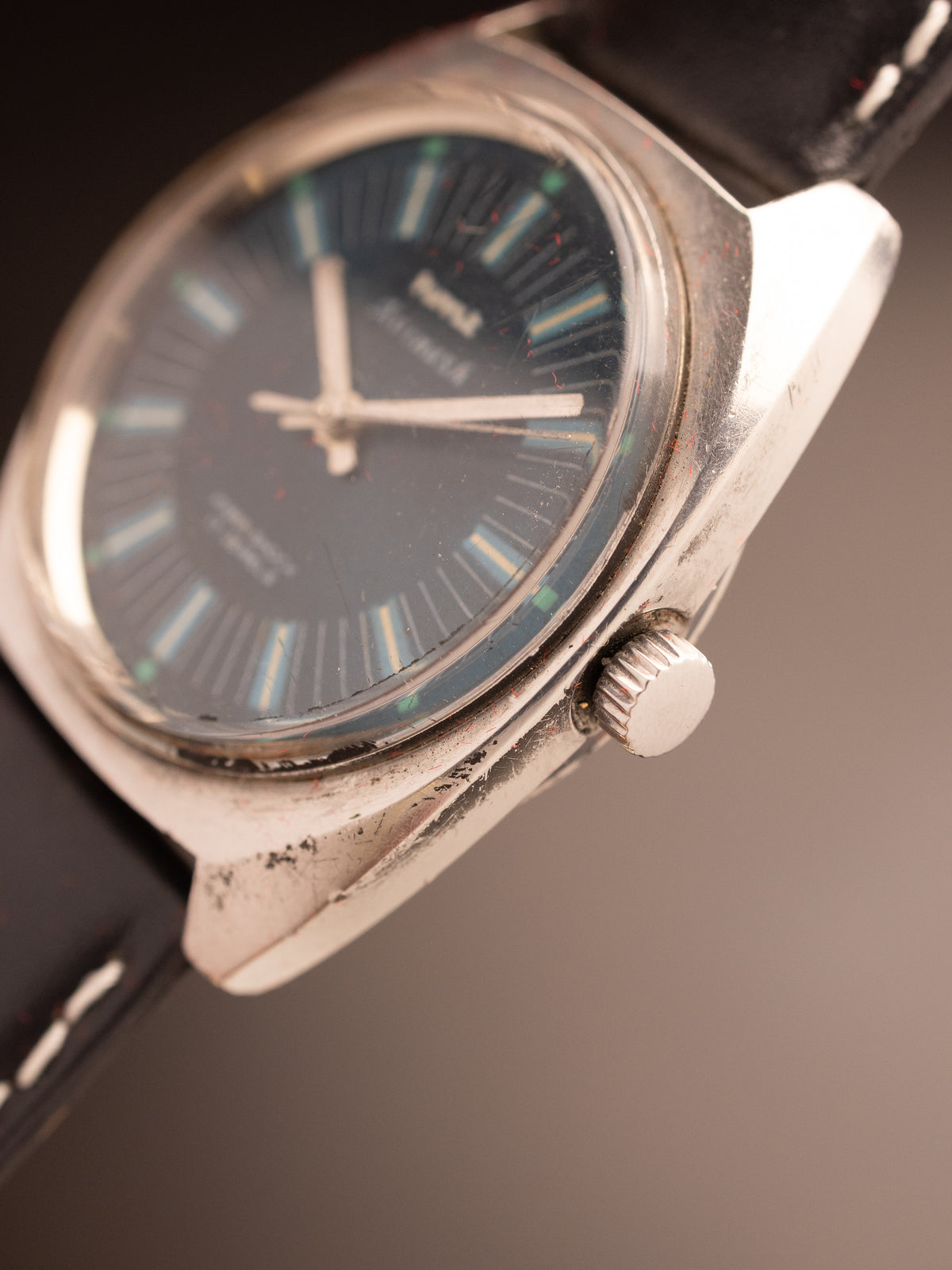 HMT Avinash Light Blue Dial Black Strap ( 130279 )