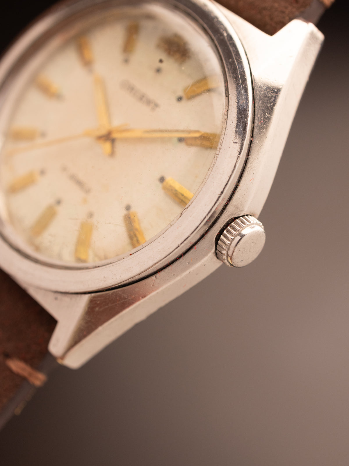 Orient 17 Jewels Manual Wind Brown Suede Strap ( G 461601S-7C PT )