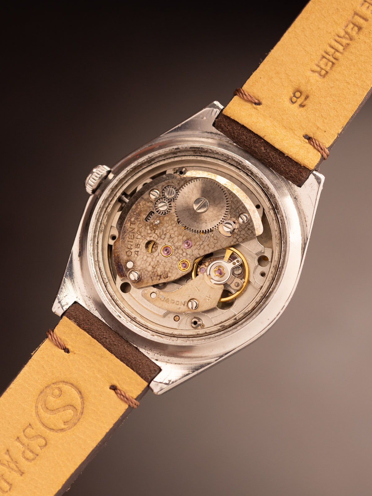 Orient 17 Jewels Manual Wind Brown Suede Strap ( G 461601S-7C PT )