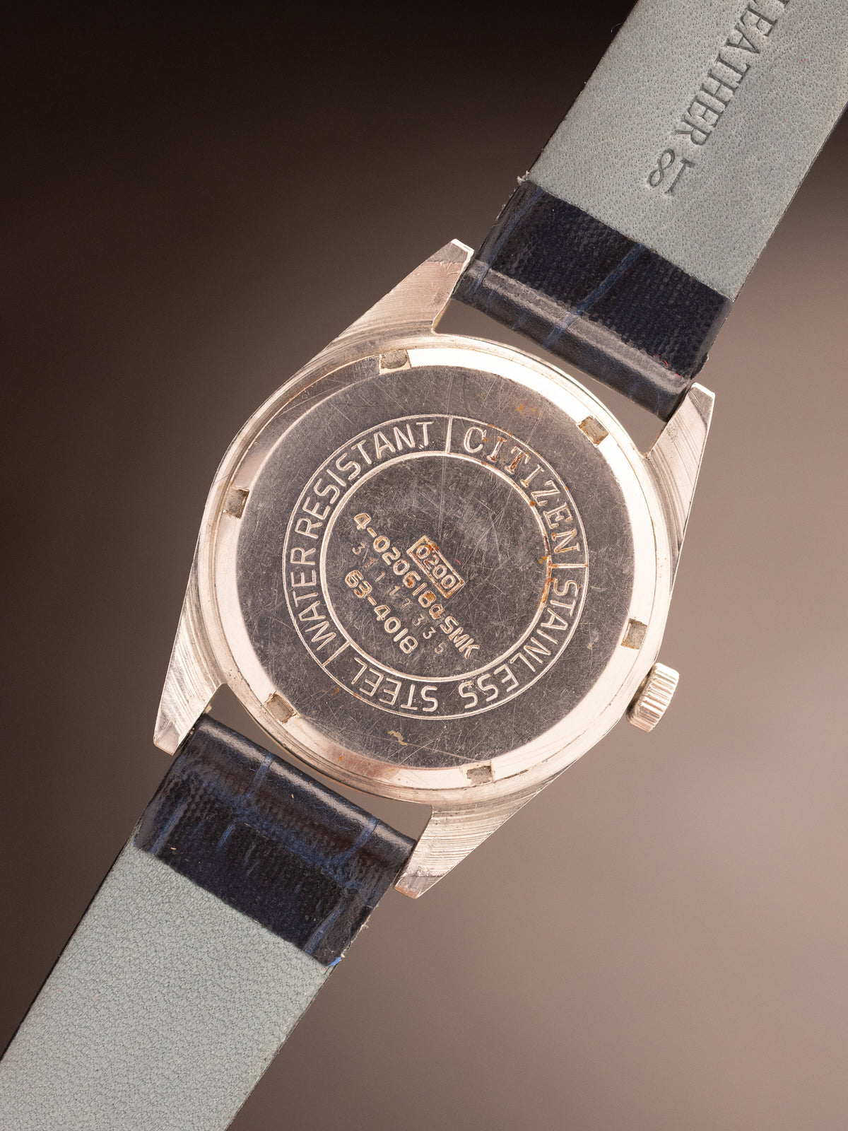 Citizen Newmaster Black Dial Dark Blue Strap 31117335 ( 4-02061684 SMK )
