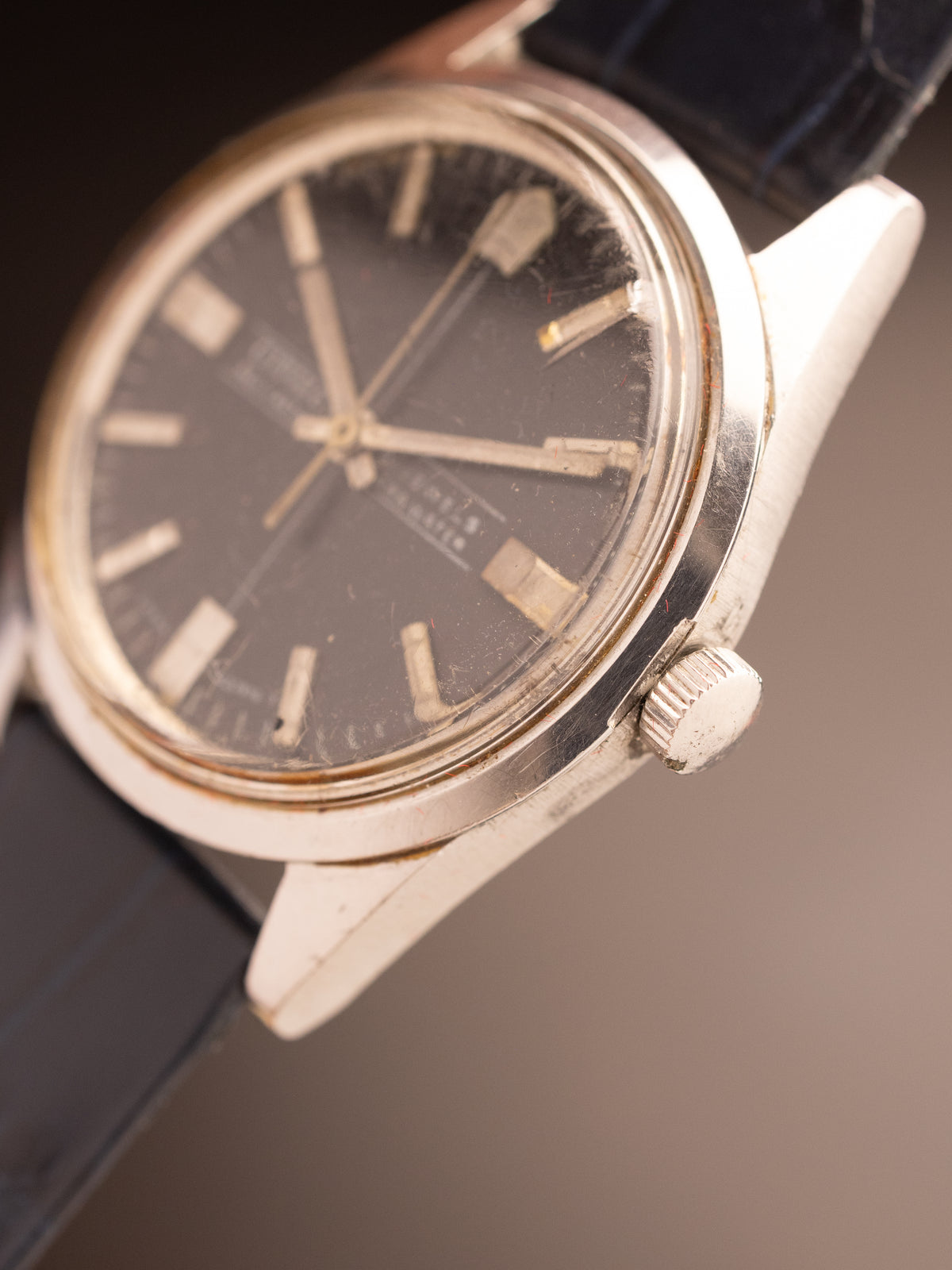 Citizen Newmaster Black Dial Dark Blue Strap 31117335 ( 4-02061684 SMK )