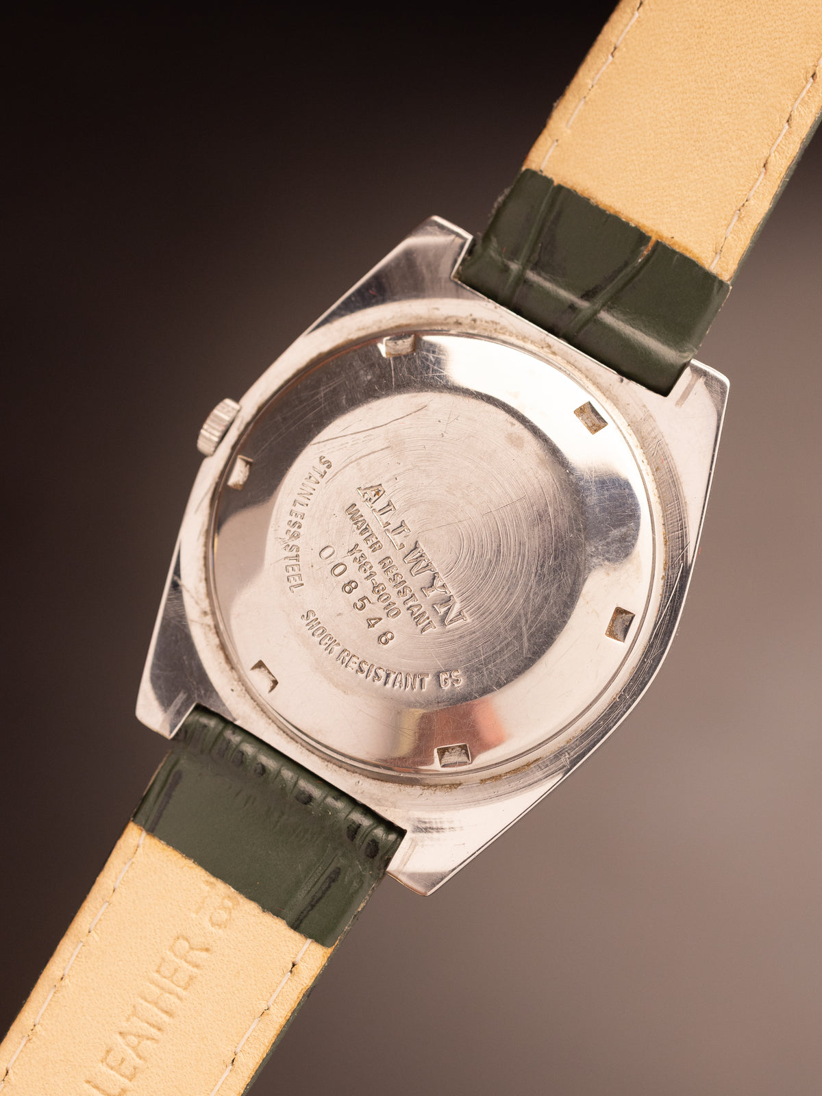 Allwyn Automatic Day Date Green Strap 008548 ( Y381-8010 )