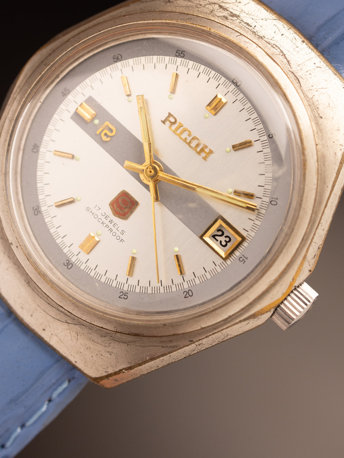 Ricoh 9 Manual Wind Light Blue Strap ( 5524-B )