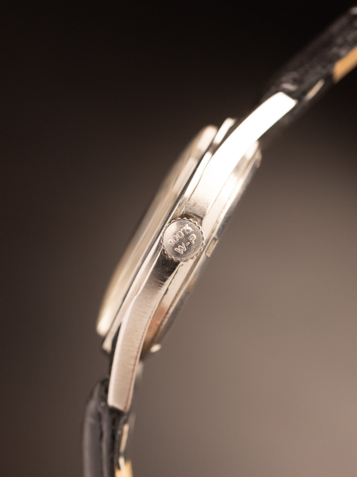 Henri Sandoz & Fils Manual Wind TL Black Strap ( 1761Y-88 )
