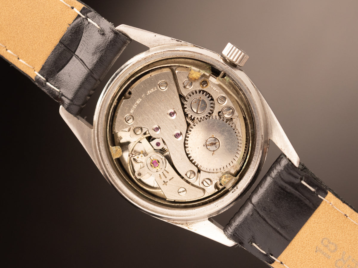 Henri Sandoz & Fils Manual Wind TL Black Strap ( 1761Y-88 )