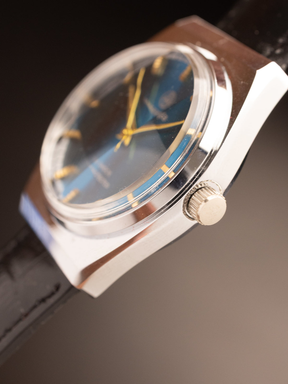 Hegde & Golay Shreeshyla Blue Dial Black Strap TR06