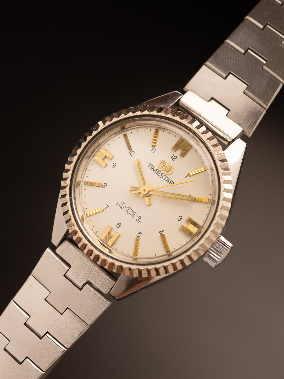 Timestar Crystal Ladies NOS Brown Strap ( Ref Unknown )