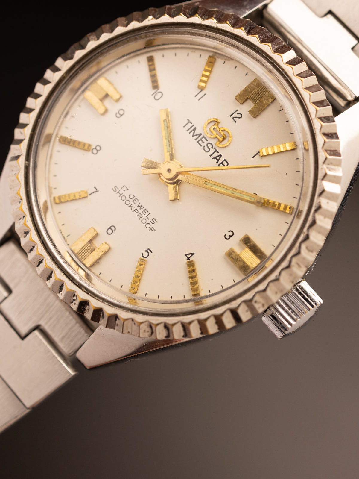 Timestar Crystal Ladies NOS Brown Strap ( Ref Unknown )