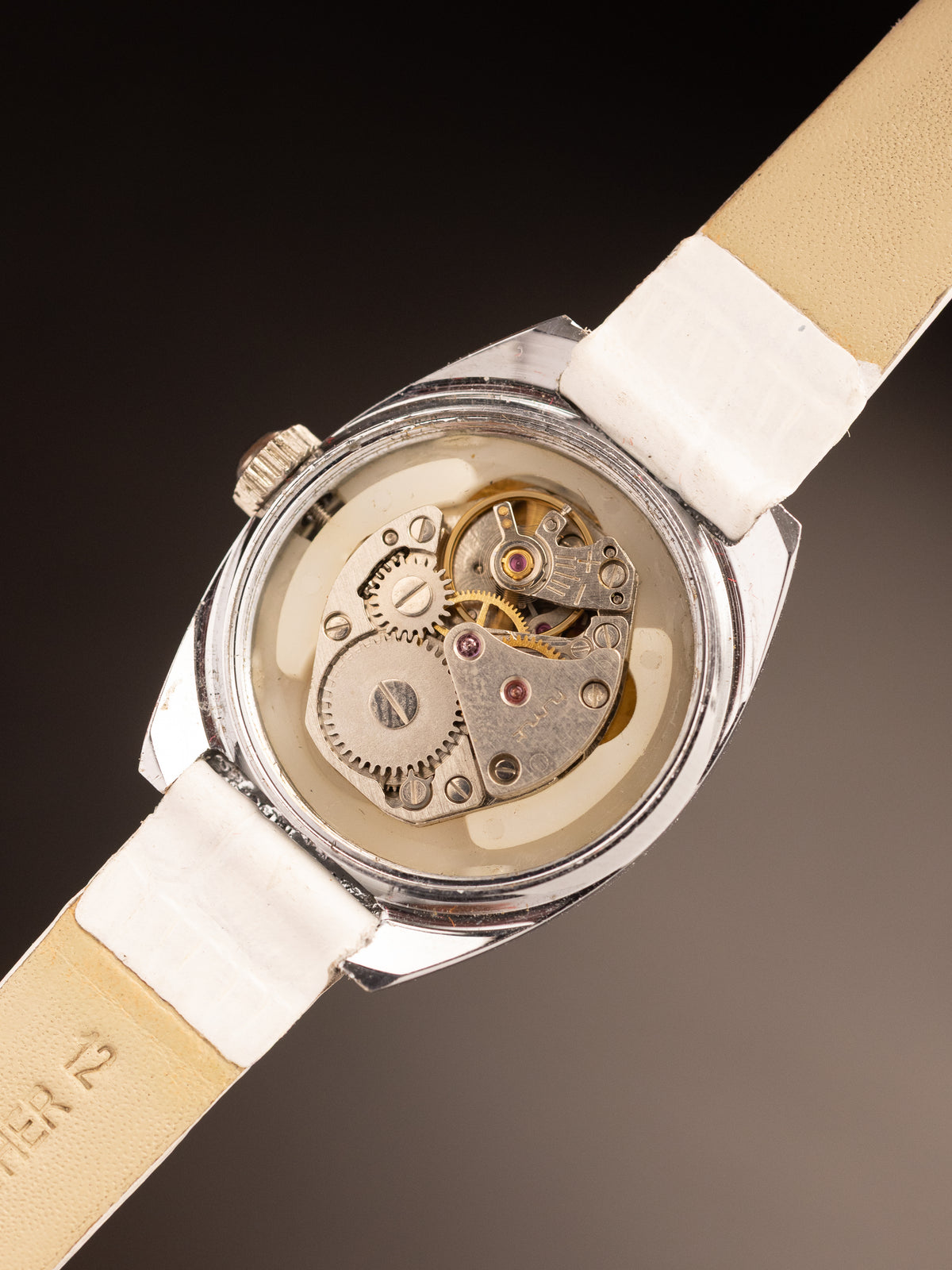Nivada Ladies Manual Wind White Strap Patina Dial ( Ref Unknown )