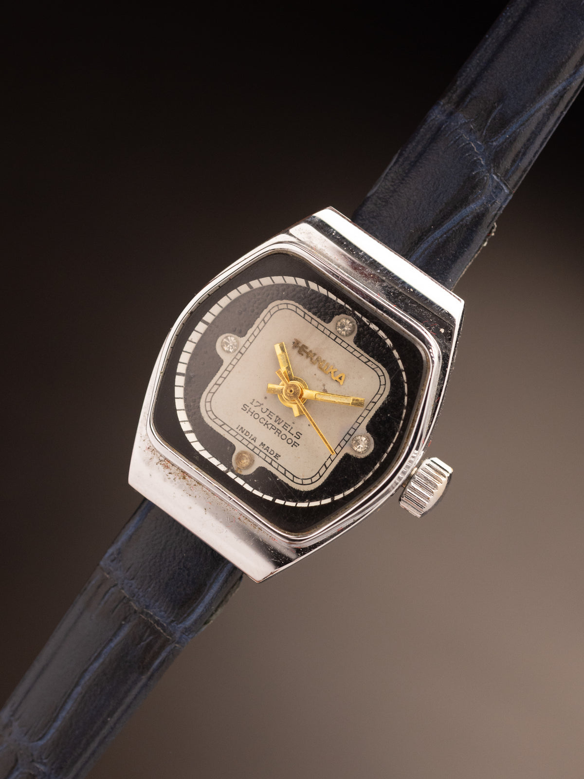 Tekinika Ladies NOS Diamond Dial Black Strap ( ref Unknown )