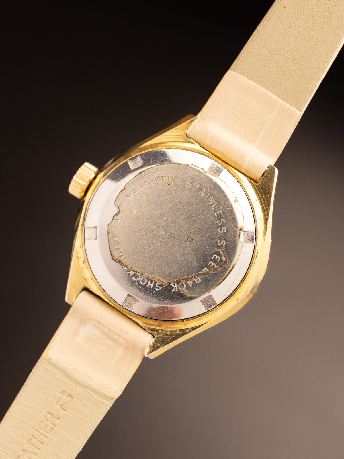HMT Smitha UFO Gold Case Cream White Strap ( Back Changed )