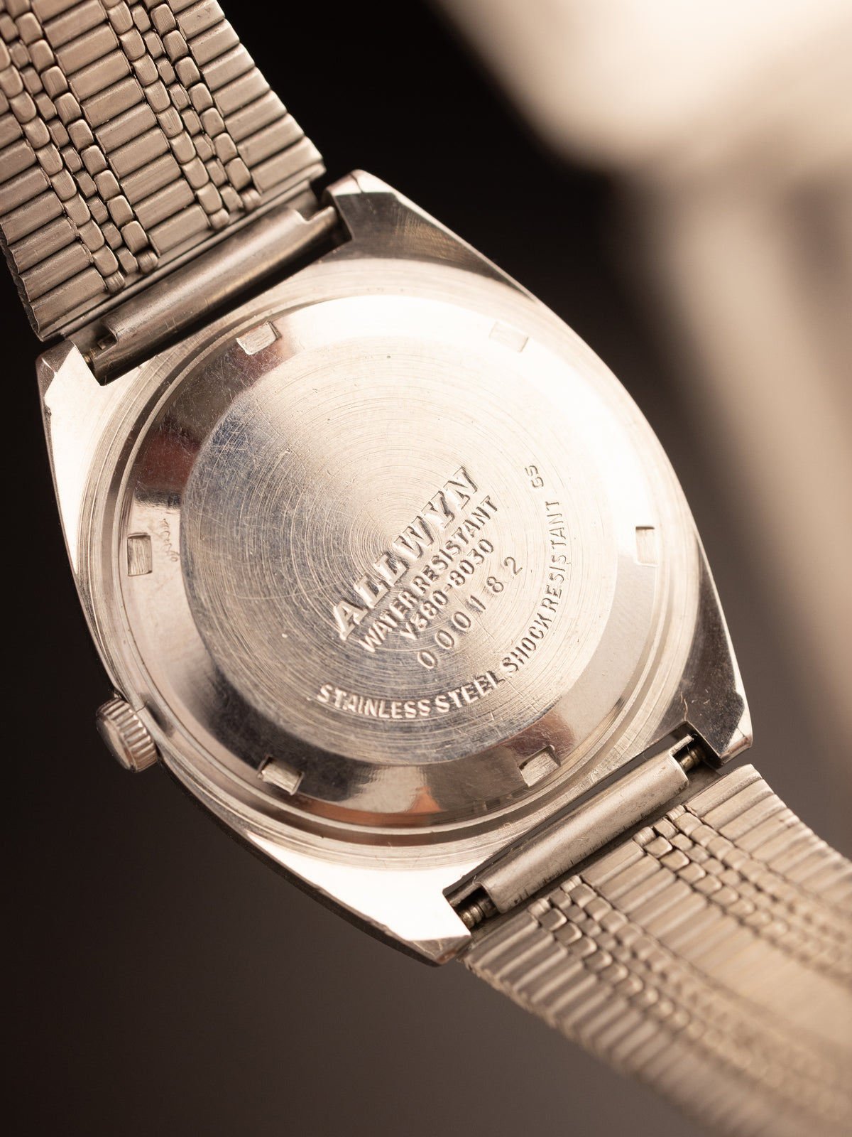 Allwyn Manual Wind Brown Gold Dial Super Mint 000182 ( Y380-8030 )