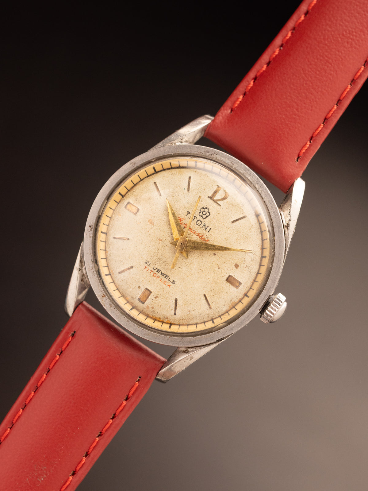 Titoni Airmaster Titoflex Red Strap ( 303-305 )