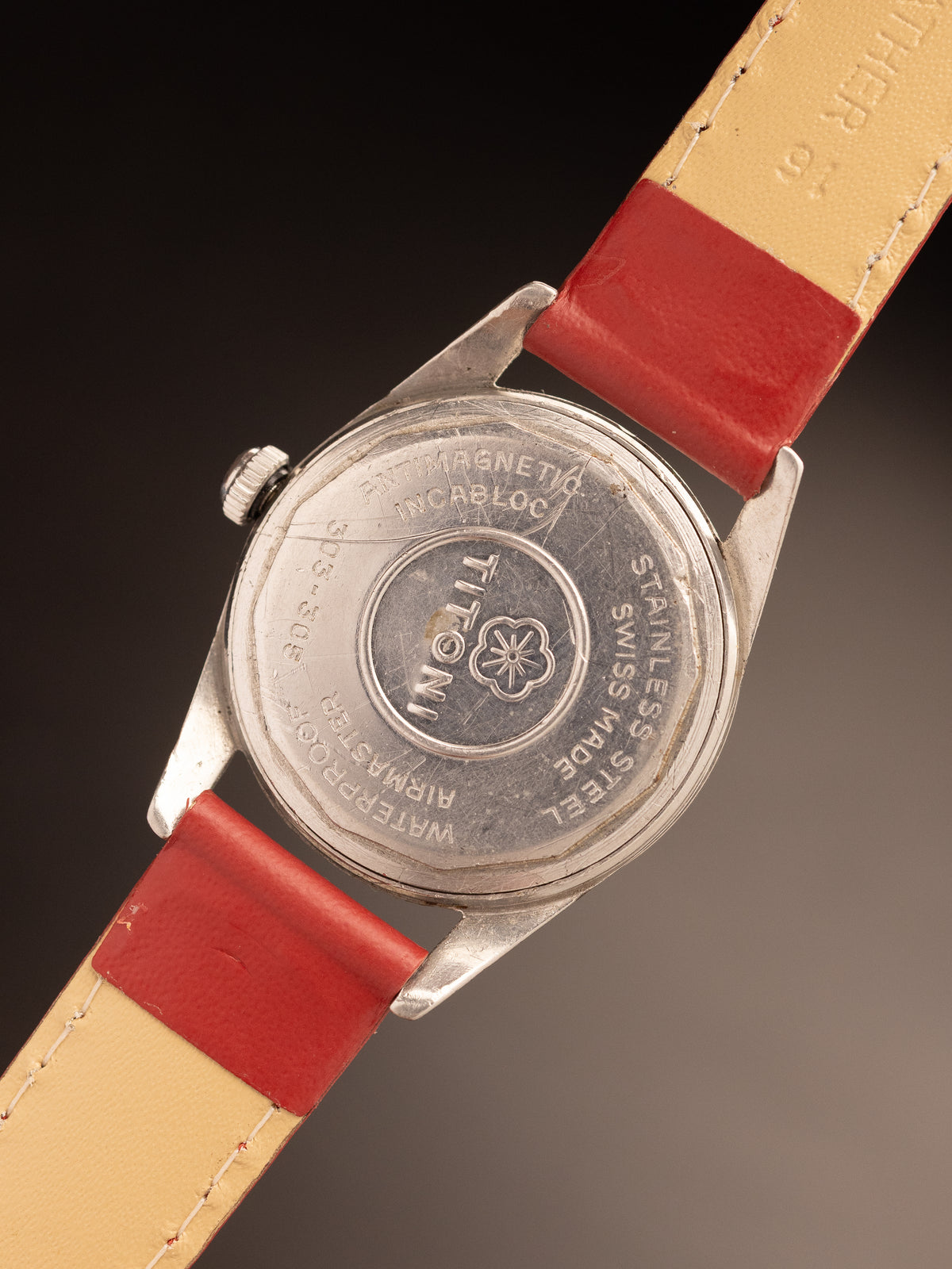 Titoni Airmaster Titoflex Red Strap ( 303-305 )