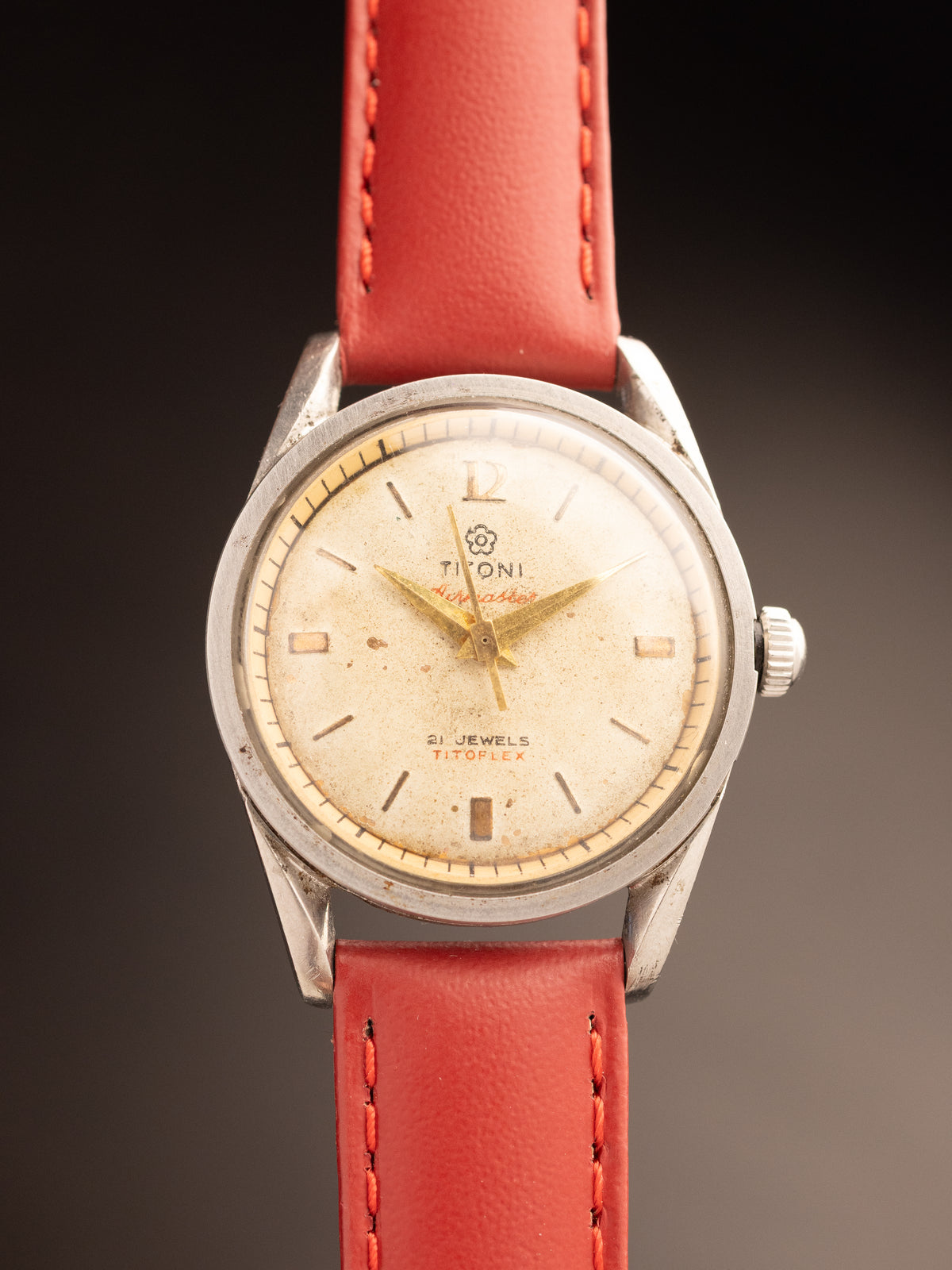 Titoni Airmaster Titoflex Red Strap ( 303-305 )