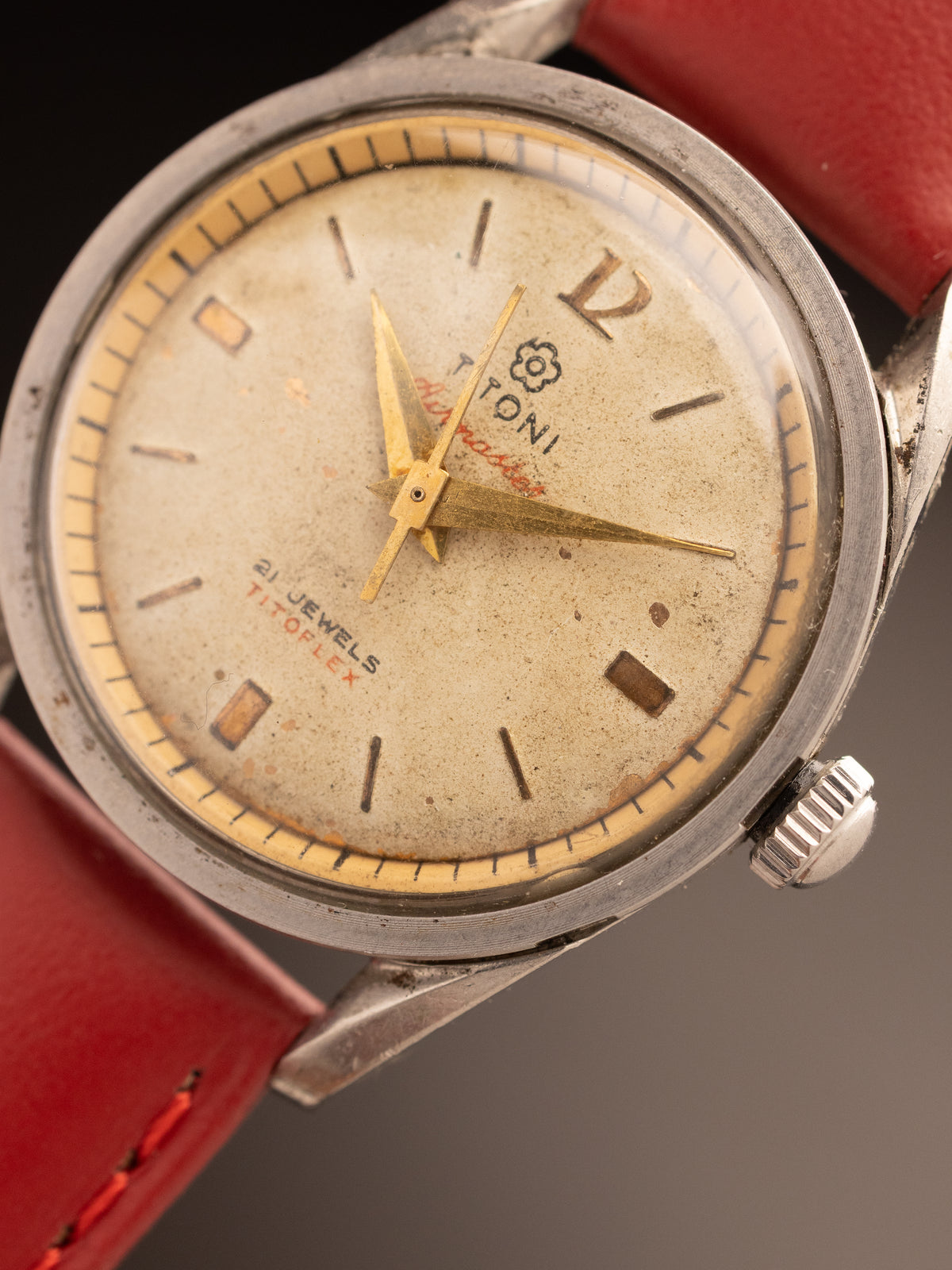 Titoni Airmaster Titoflex Red Strap ( 303-305 )