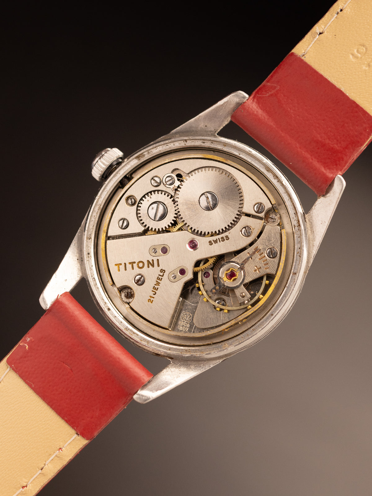 Titoni Airmaster Titoflex Red Strap ( 303-305 )