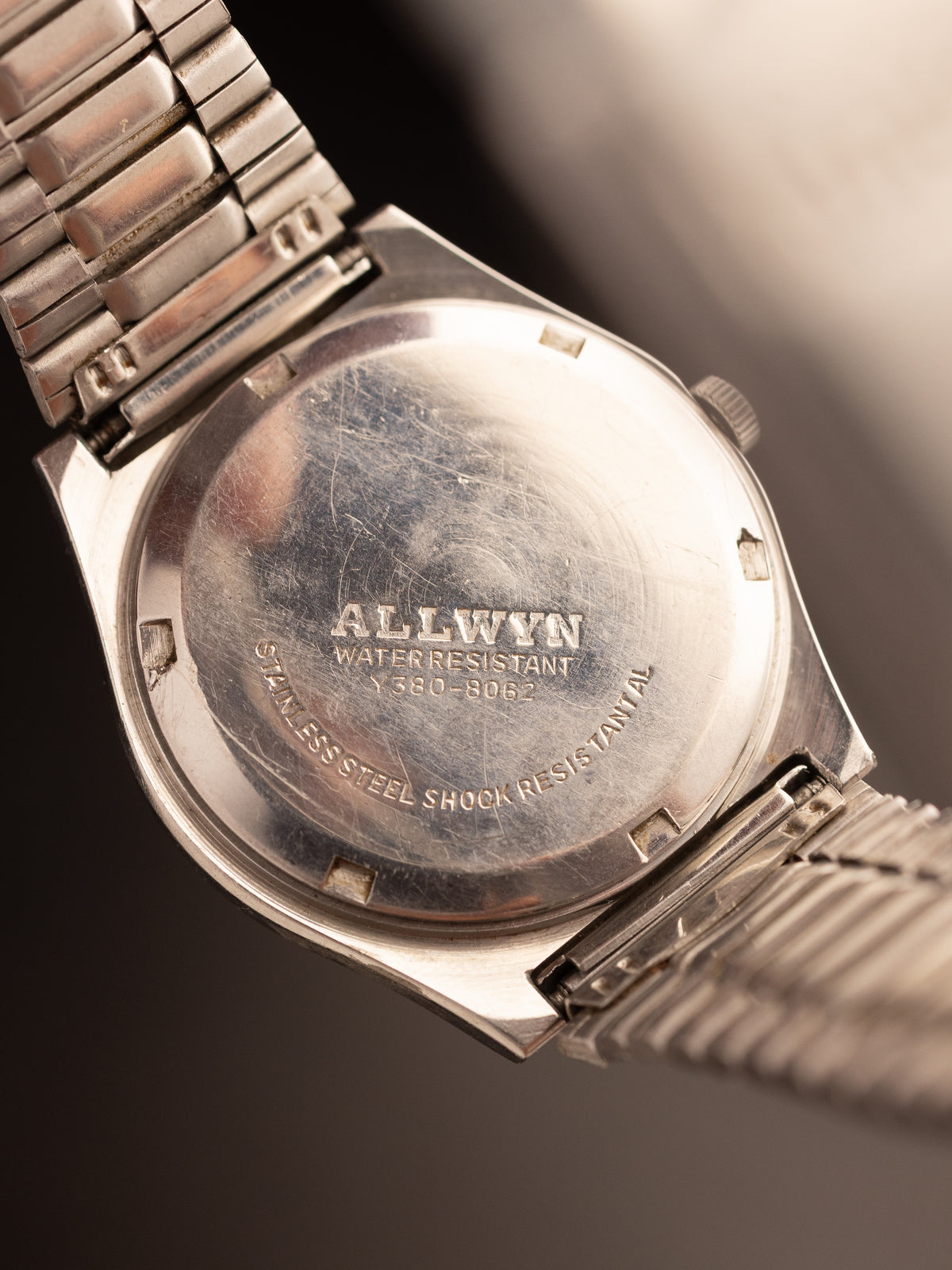 Allwyn Manual Wind Brown White Dial Super Mint ( Y380-8062 )